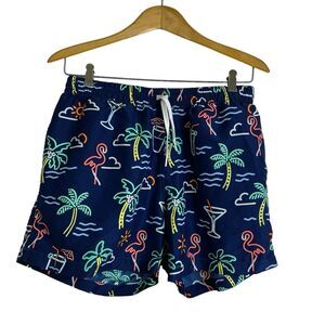 Chubbies The Neon Lights 5.5" Classic Swim Trunks Mesh Liner Blue Multi Mens XL
